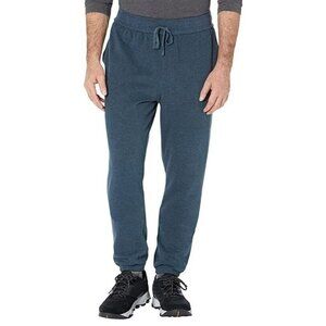 PrAna Cardiff Soft Fleece Sweatpants Small Dark Sky Heather Blue Hemp Stretch